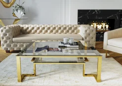 Online KARE Design Ława Gold Rush 120x120 cm złota - KARE