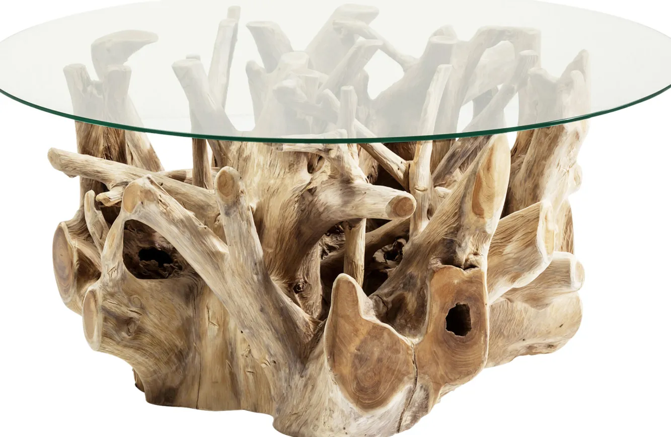 Best KARE Design Ława Roots Ø100 cm drewniana - KARE