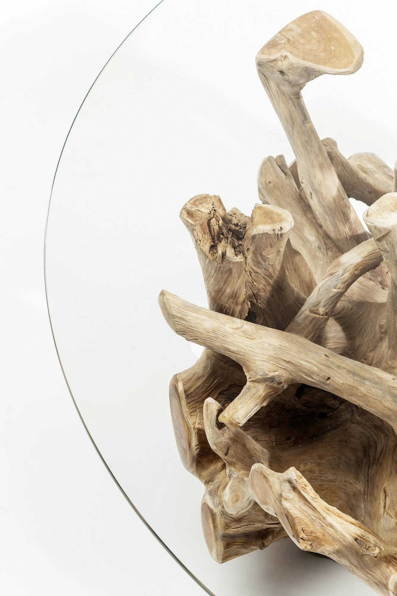 Best KARE Design Ława Roots Ø100 cm drewniana - KARE