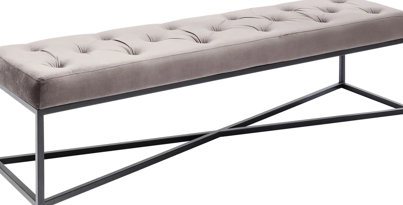 Clearance KARE Design Ławka Crossover 150x40 cm szara - KARE