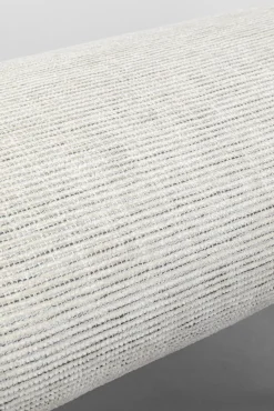 Clearance KARE Design Ławka do przedpokoju jasnoszara z czarnymi stalowymi nogami 130 cm - KARE