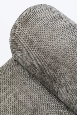 Discount KARE Design Ławka do przedpokoju szara tapicerowana nogi złote 100 cm - KARE