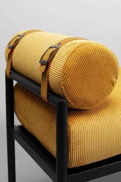 Hot KARE Design Ławka do przedpokoju żółta z 2 poduszkami typu wałek 140 cm - KARE