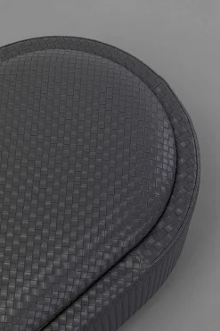 New KARE Design Ławka do przedpokoju ze schowkiem ciemnoszara PU 100 cm - KARE