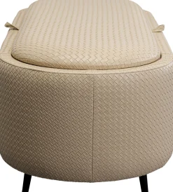 Outlet KARE Design Ławka do przedpokoju ze schowkiem beżowa PU 100 cm - KARE