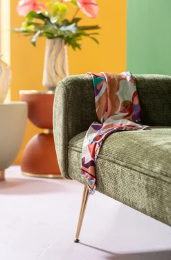 Sale KARE Design Ławka do przedpokoju zielona tapicerowana nogi złote 140 cm - KARE