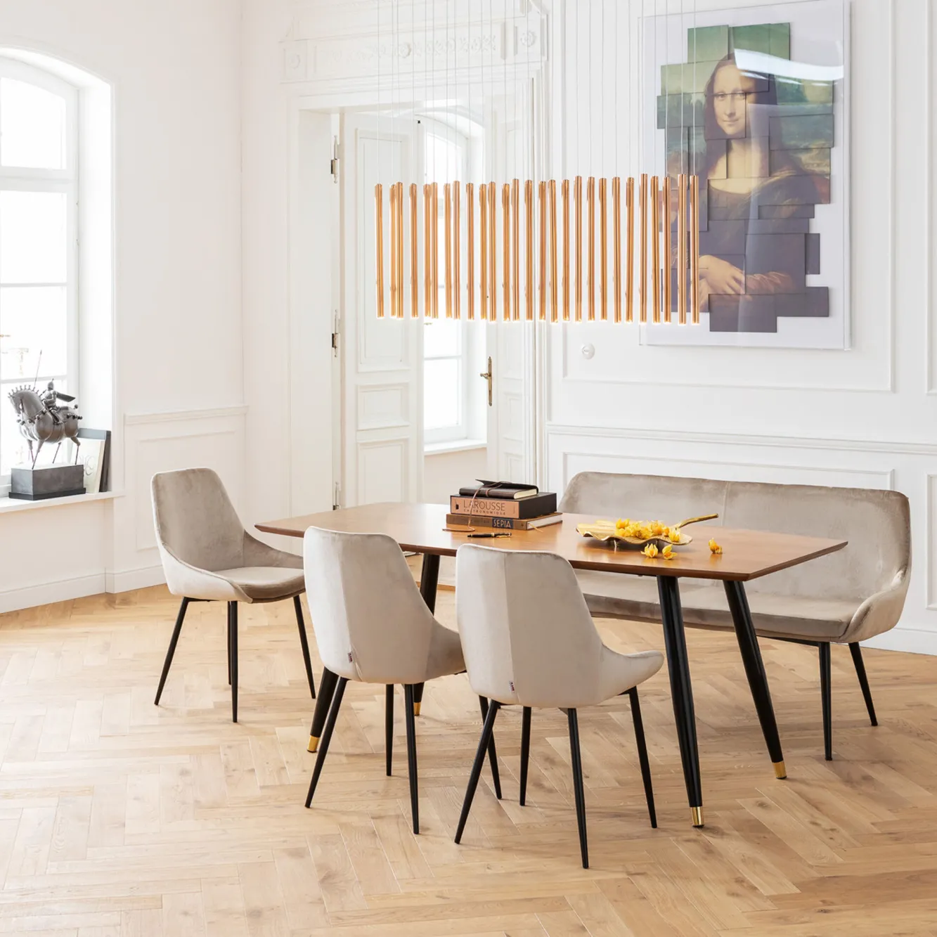 Hot KARE Design Ławka East Side 154x81 cm beżowa - KARE