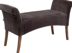 Online KARE Design Ławka Motley Velvet 107x62 cm brązowa - KARE