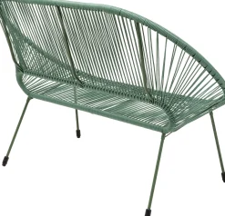 New KARE Design Ławka ogrodowa zielona żyłkowa 121 cm - KARE
