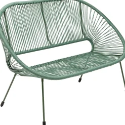 New KARE Design Ławka ogrodowa zielona żyłkowa 121 cm - KARE