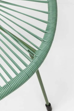 New KARE Design Ławka ogrodowa zielona żyłkowa 121 cm - KARE