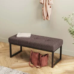 New KARE Design Ławka Smart Dolce 90x40 cm brązowa - KARE