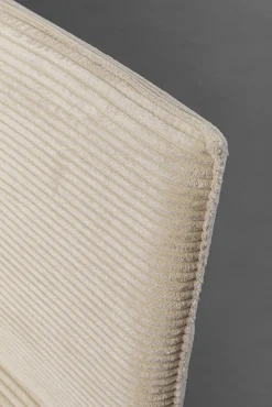 Hot KARE Design Ławka z oparciem kremowa nogi drewniane czarne 165 cm - KARE