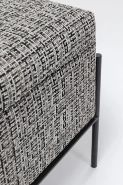 Online KARE Design Ławka ze schowkiem Buttons Storage 120x43 cm czarno-biała - KARE