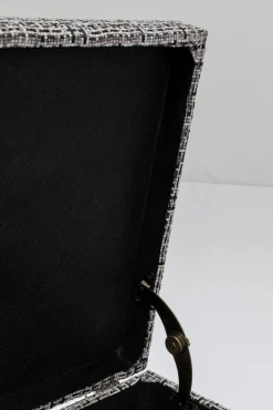 Online KARE Design Ławka ze schowkiem Buttons Storage 120x43 cm czarno-biała - KARE