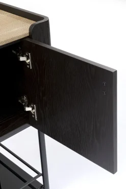 Outlet KARE Design Barek na kółkach Milano 97x93 cm ciemnobrązowy - KARE