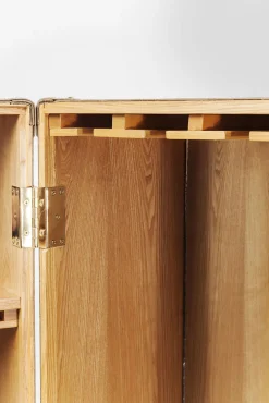 Fashion KARE Design Barek na kółkach West Coast 60x152 cm brązowy ekoskóra - KARE