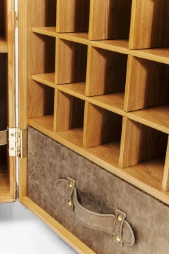 Fashion KARE Design Barek na kółkach West Coast 60x152 cm brązowy ekoskóra - KARE