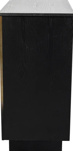 Fashion KARE Design Barek z blatem czarno-złoty front stal nierdzewna 120x105 cm - KARE