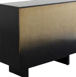 Fashion KARE Design Barek z blatem czarno-złoty front stal nierdzewna 120x105 cm - KARE