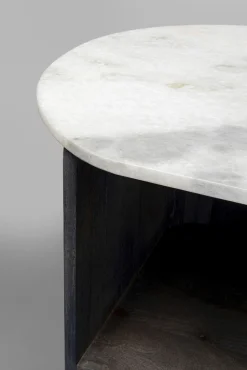 Best KARE Design Barek z drewna mango blat marmurowy 120x110 cm - KARE