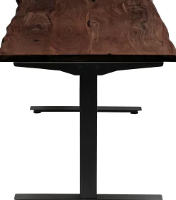 Best KARE Design Biurko Harmony 160x80 cm akacja brązowe - nogi czarne - KARE