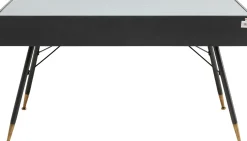 New KARE Design Biurko La Gomera 140x60 cm grafitowe - blat szklany - KARE