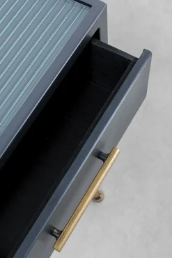 New KARE Design Biurko La Gomera 140x60 cm grafitowe - blat szklany - KARE