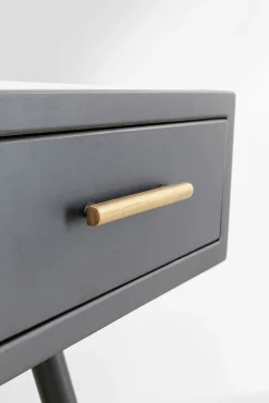 New KARE Design Biurko La Gomera 140x60 cm grafitowe - blat szklany - KARE