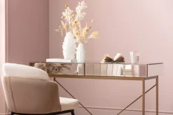 Outlet KARE Design Biurko lustrzane z szufladami glamour nogi złote 120x50 cm - KARE