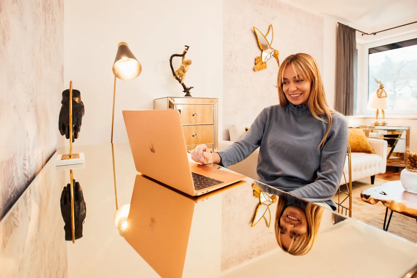 Online KARE Design Biurko Luxury Champagne 140x61 cm szampańskie - KARE