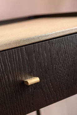 Clearance KARE Design Biurko Milano 140x58 cm ciemnobrązowe z kremowym blatem - KARE