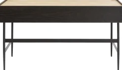 Clearance KARE Design Biurko Milano 140x58 cm ciemnobrązowe z kremowym blatem - KARE