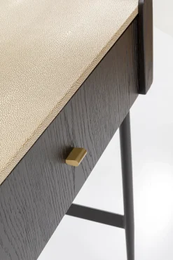 Clearance KARE Design Biurko Milano 140x58 cm ciemnobrązowe z kremowym blatem - KARE