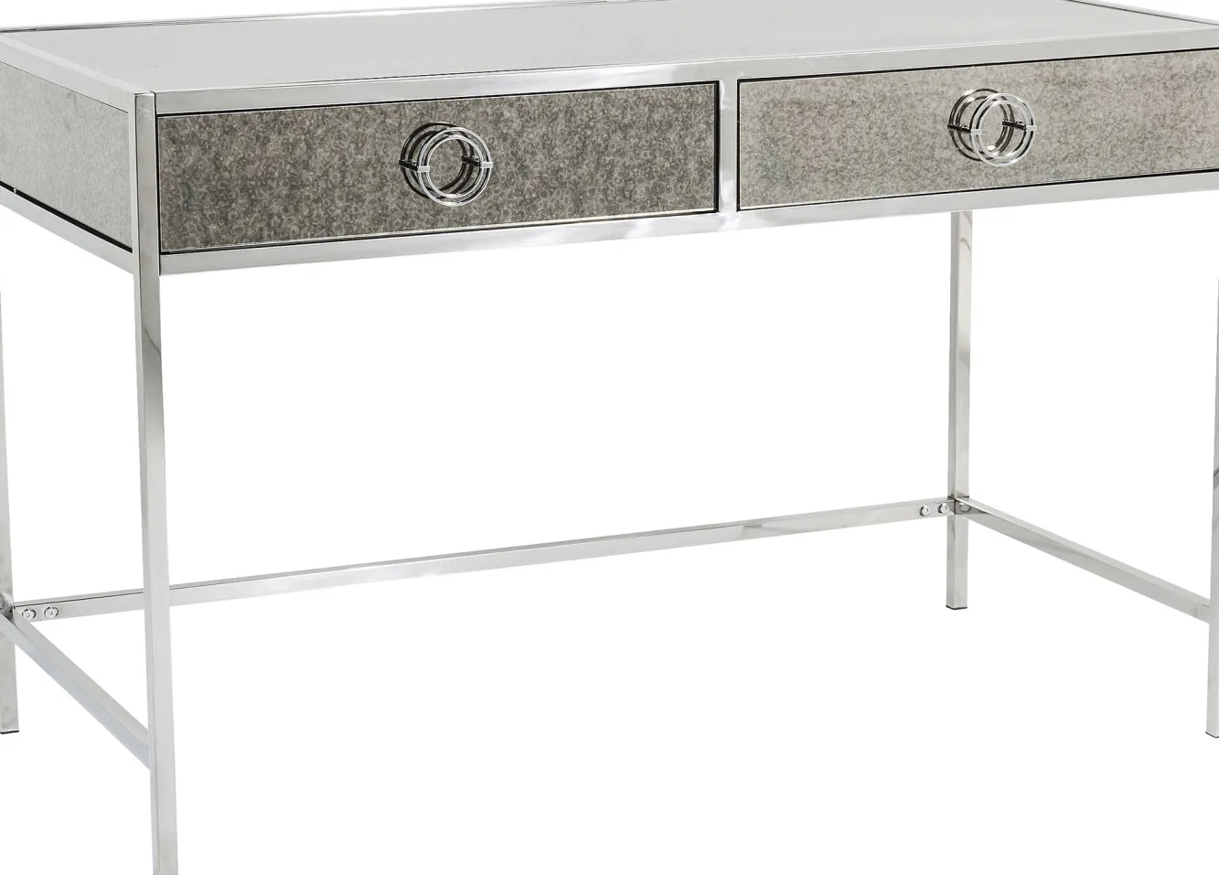 Fashion KARE Design Biurko Moonscape 120x60 cm srebrne - KARE