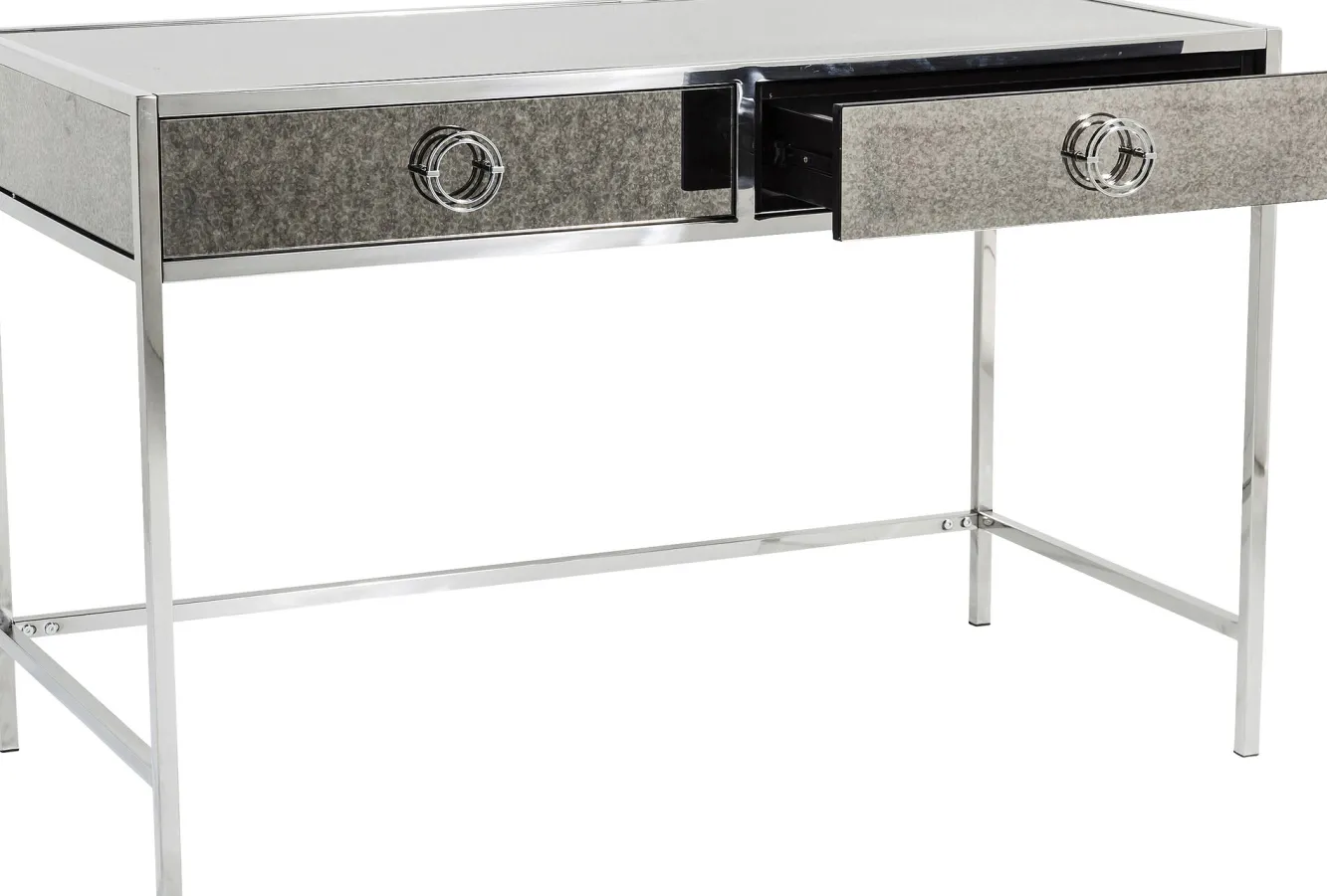 Fashion KARE Design Biurko Moonscape 120x60 cm srebrne - KARE