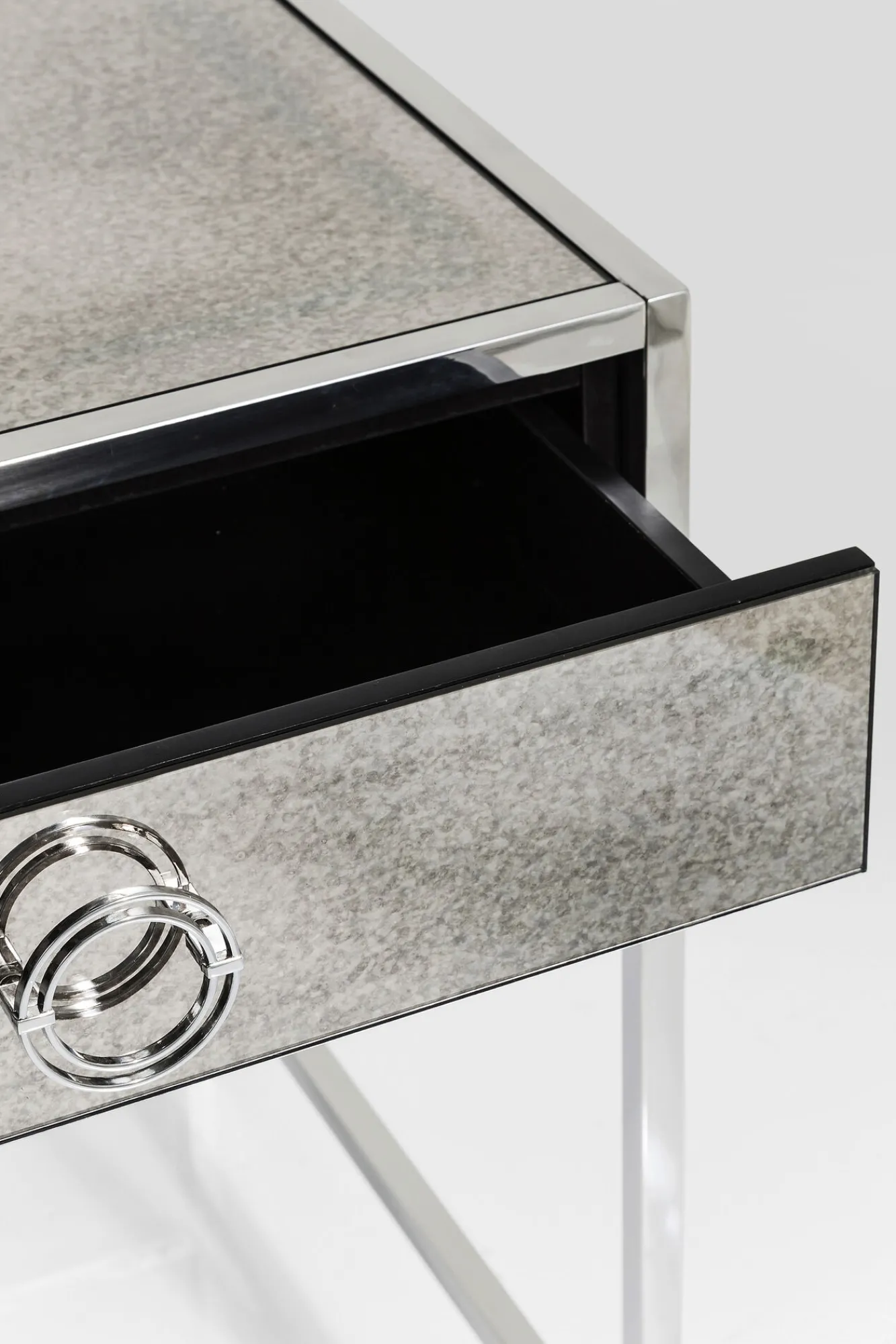 Fashion KARE Design Biurko Moonscape 120x60 cm srebrne - KARE