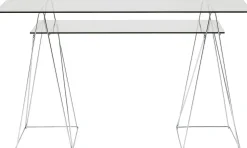 Fashion KARE Design Biurko Polar 135x65 cm transparentne blat 8 mm - KARE