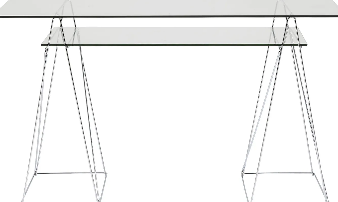 Fashion KARE Design Biurko Polar 135x65 cm transparentne blat 8 mm - KARE