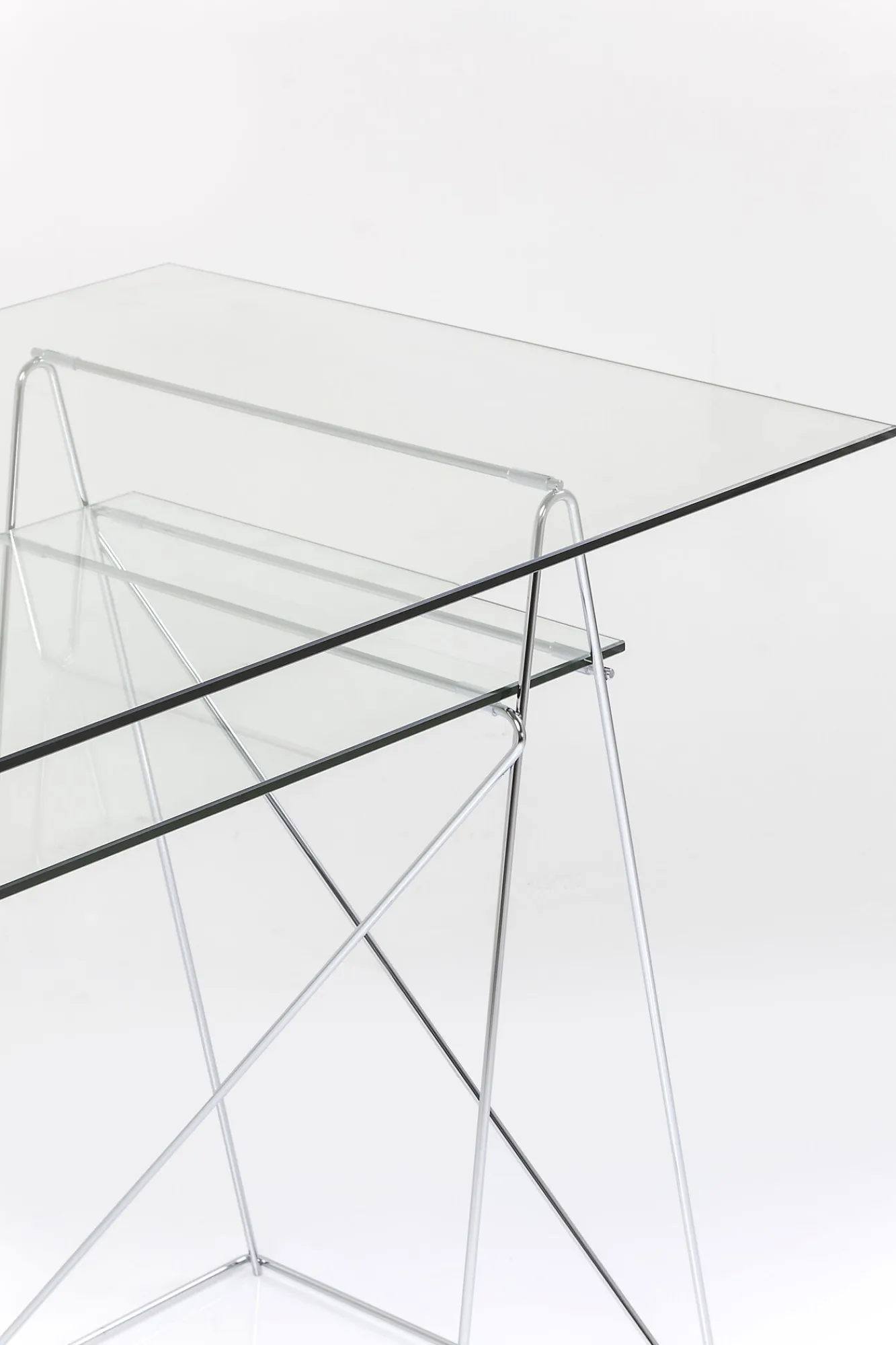 Fashion KARE Design Biurko Polar 135x65 cm transparentne blat 8 mm - KARE