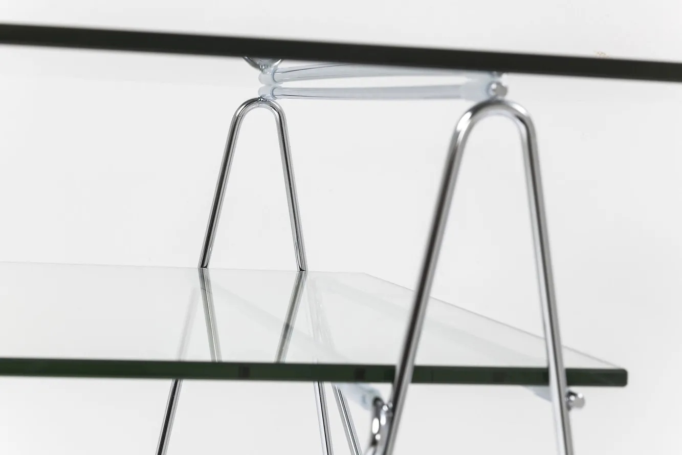 Fashion KARE Design Biurko Polar 135x65 cm transparentne blat 8 mm - KARE