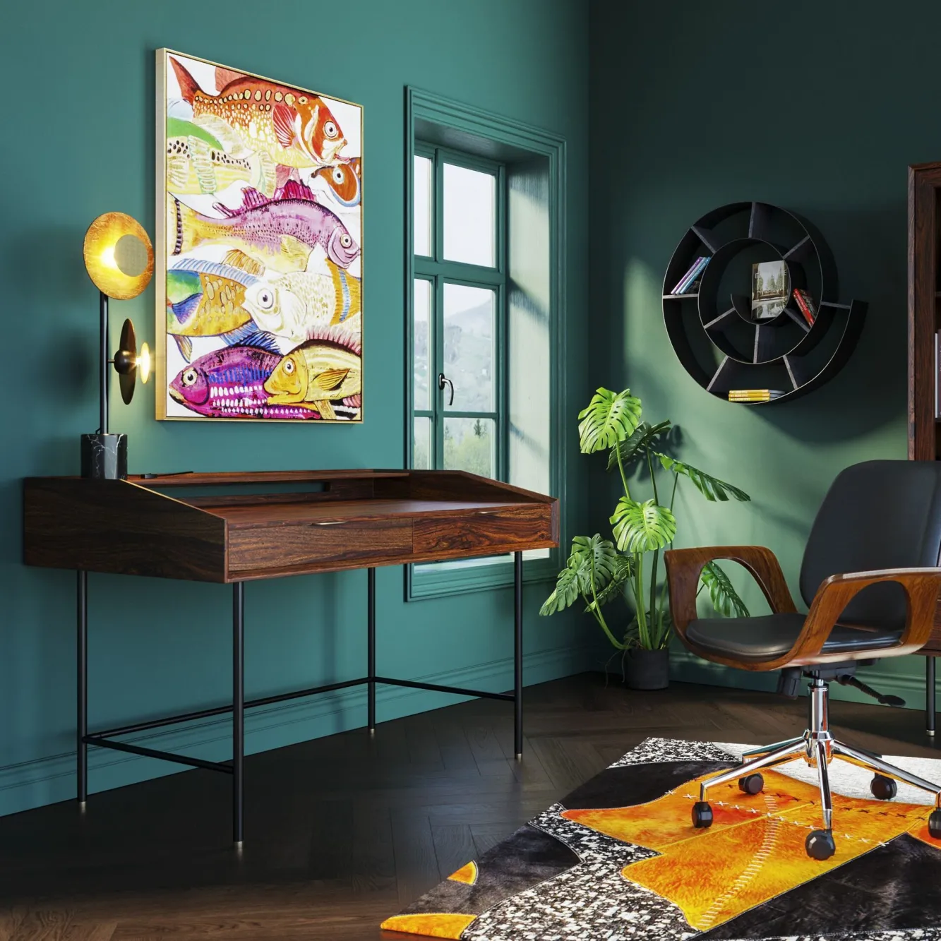 Fashion KARE Design Biurko Ravello 118x70 cm sheesham brązowe - KARE