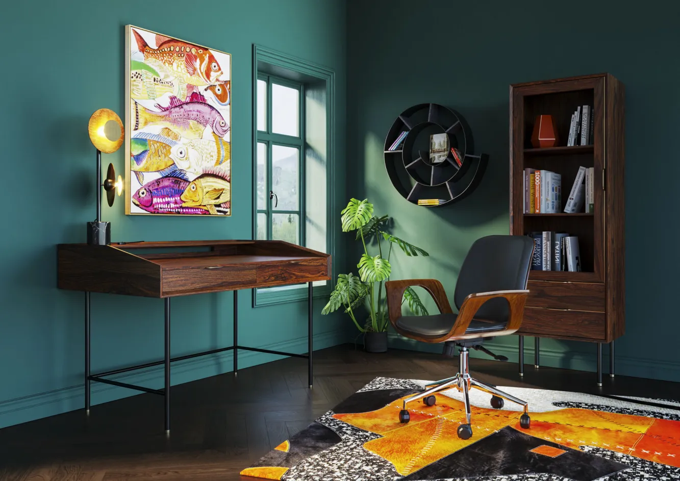 Fashion KARE Design Biurko Ravello 118x70 cm sheesham brązowe - KARE