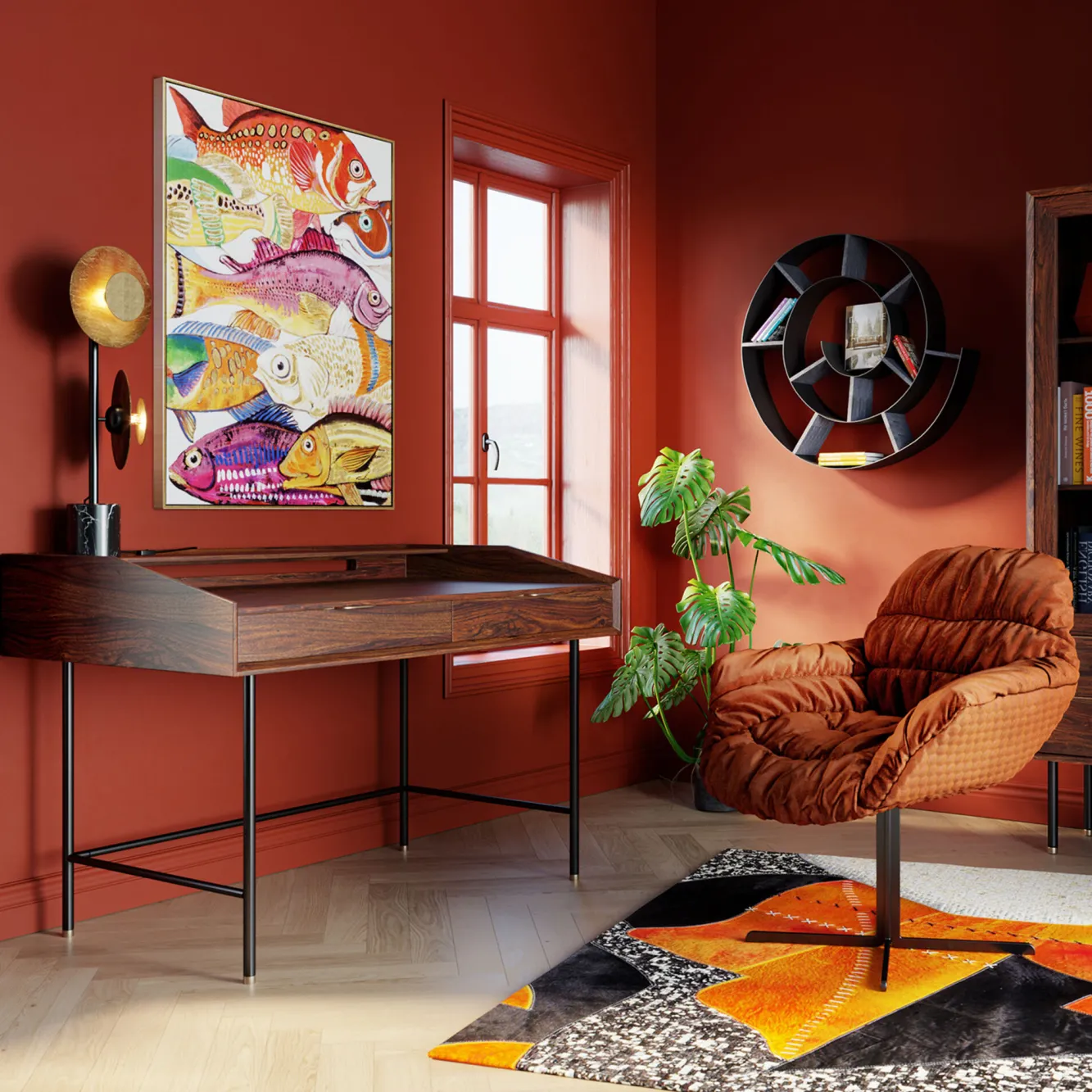 Fashion KARE Design Biurko Ravello 118x70 cm sheesham brązowe - KARE