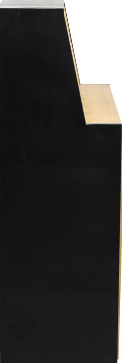 Fashion KARE Design Biurko składane z półkami drewno kauczukowe naturalne i stal czarna 106x117 cm - KARE