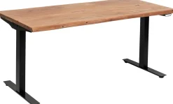 Clearance KARE Design Biurko z elek. regulacją wysokości Harmony 180x90 cm akacja - nogi czarne - KARE