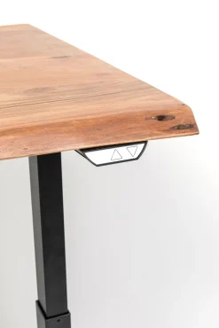 Clearance KARE Design Biurko z elek. regulacją wysokości Harmony 180x90 cm akacja - nogi czarne - KARE
