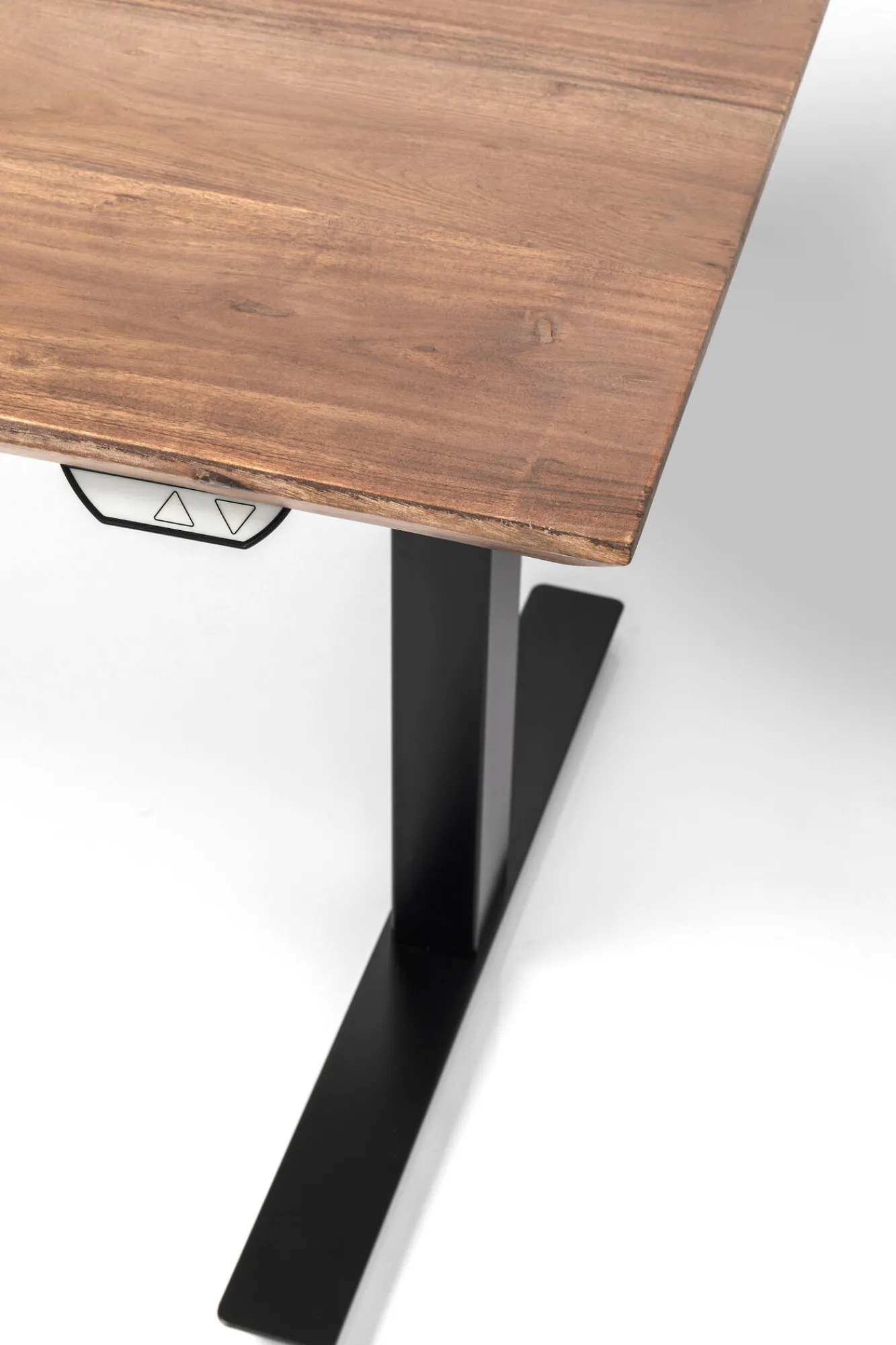 Discount KARE Design Biurko z elek. regulacją wysokości Symphony 160x80 cm brązowe - nogi czarne - KARE