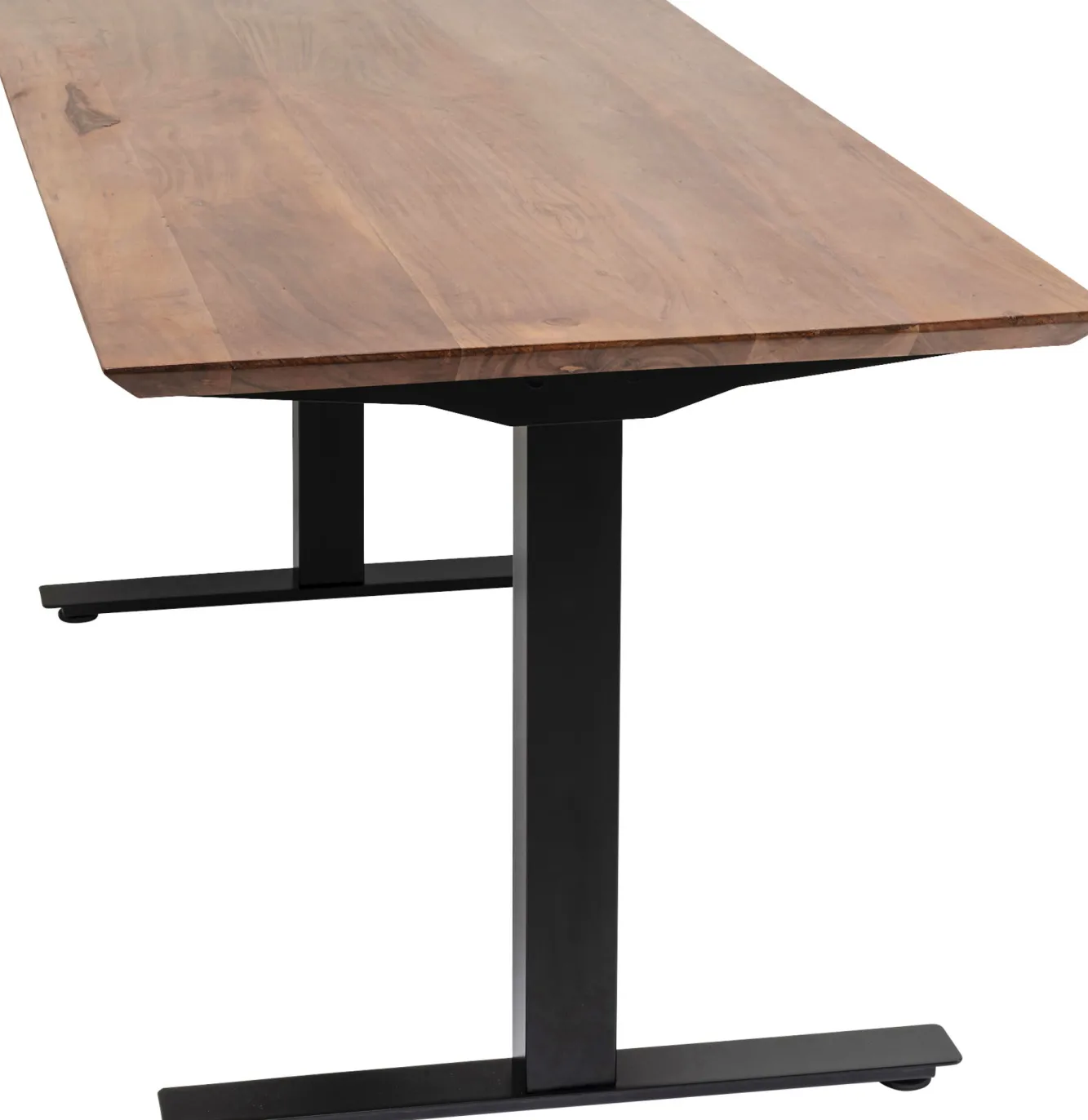 Discount KARE Design Biurko z elek. regulacją wysokości Symphony 160x80 cm brązowe - nogi czarne - KARE