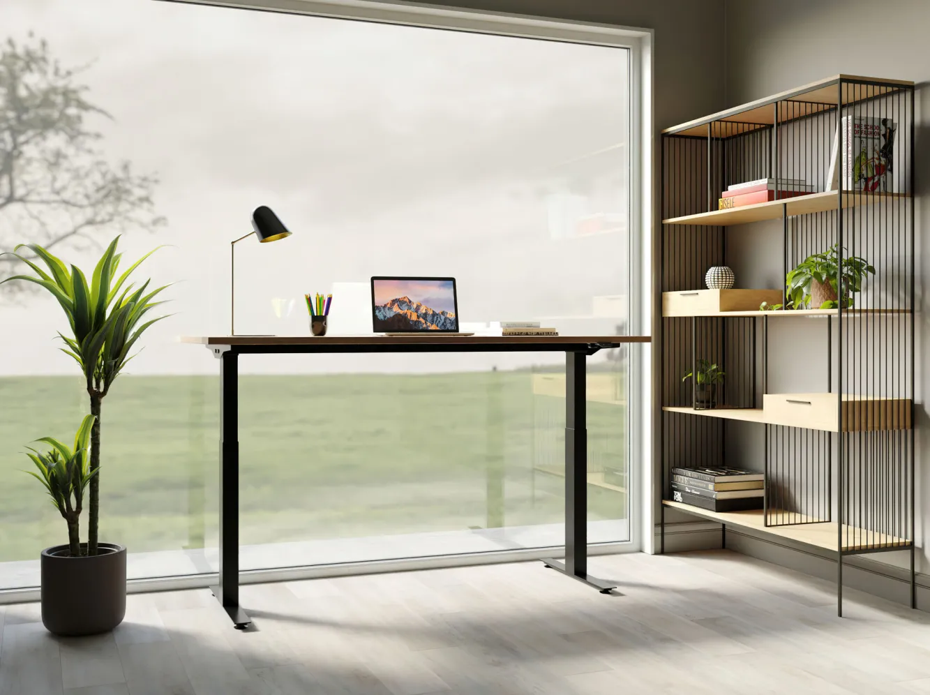 Fashion KARE Design Biurko z elek. regulacją wysokości Jackie 160x80 cm dąb - KARE